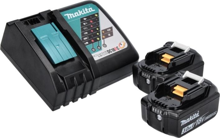 Produktbild Makita DWR 180 RFJ Akku Ratschenschrauber 18 V 47,5 Nm 1/4" 3/8" + 2x Akku 3,0 Ah + Ladegerät + (1/4", 3/8")