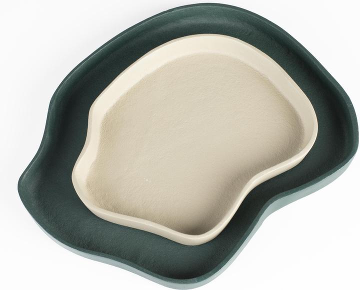 Produktbild Zuiver Revolt Trays Set of 2 Green/Ivory