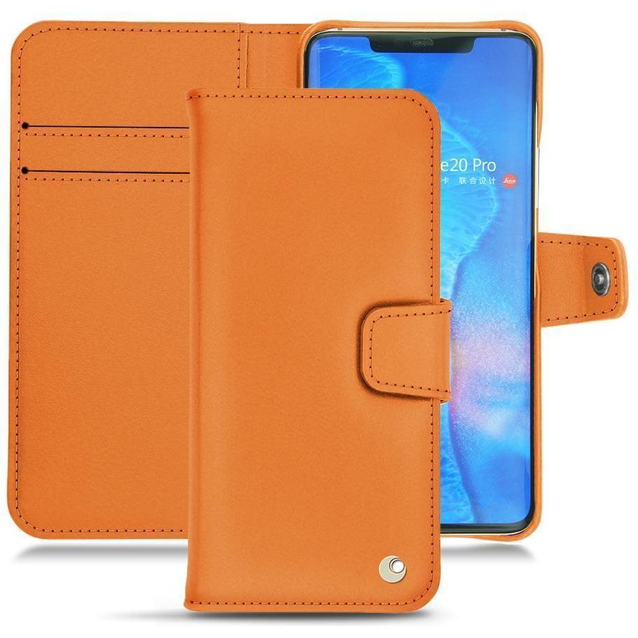 Noreve Lederschutzhülle Wallet (Huawei Mate 20 Pro), Smartphone Hülle, Orange
