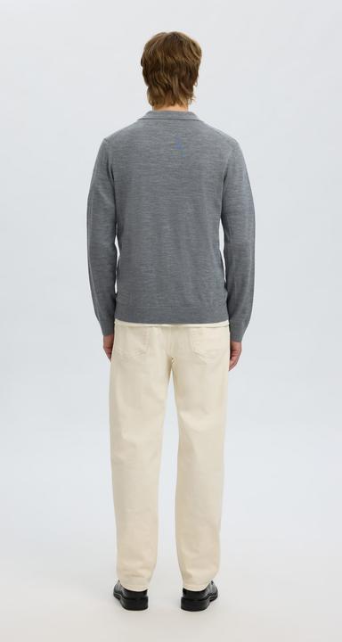 Actual product image Selected Homme 100% Merinowoll Polohemd aus Strick (S)
