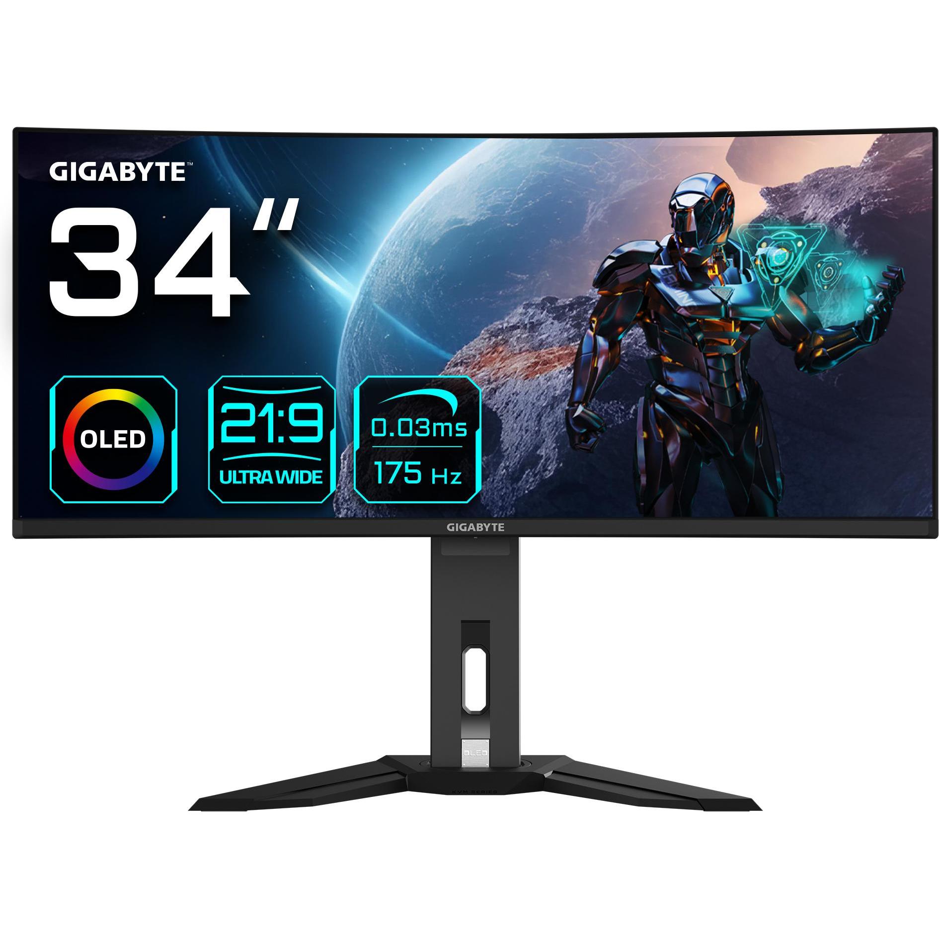 Gigabyte MO34WQC (3440 x 1440 Pixel, 34"), Monitor, Schwarz