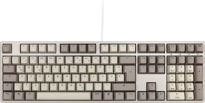 Produktbild Ducky Origin Vintage Gaming Tastatur, Cherry MX-Speed-Silver (DE, Kabelgebunden)