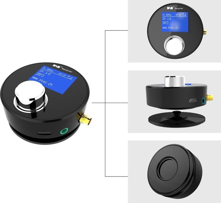 Actual product image P Tec A2 DAB+ Adapter / FM Transmitter