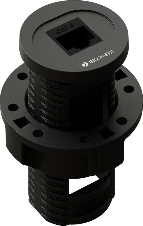 Actual product image IB Connect BIT power strip black 1x RJ45 Cat 6 UTP