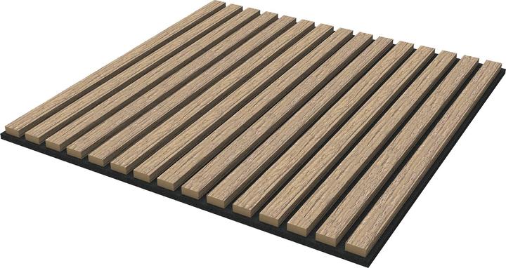 Produktbild neu.holz Akustik-Wandpaneel 4er Set Vang 1,44 m² Walnussoptik, hell ()