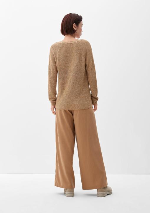 Produktbild S.Oliver Strickpullover Pullover mit Ajourmuster (36)