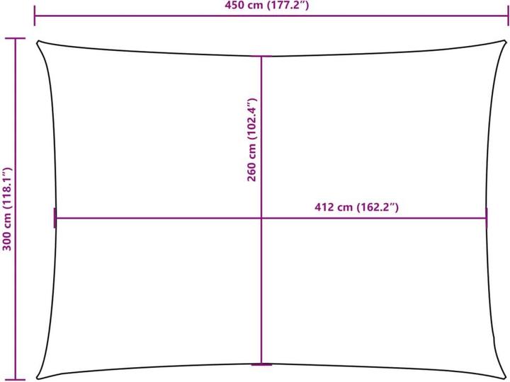 Produktbild vidaXL Sonnensegel (500 x 700 cm)