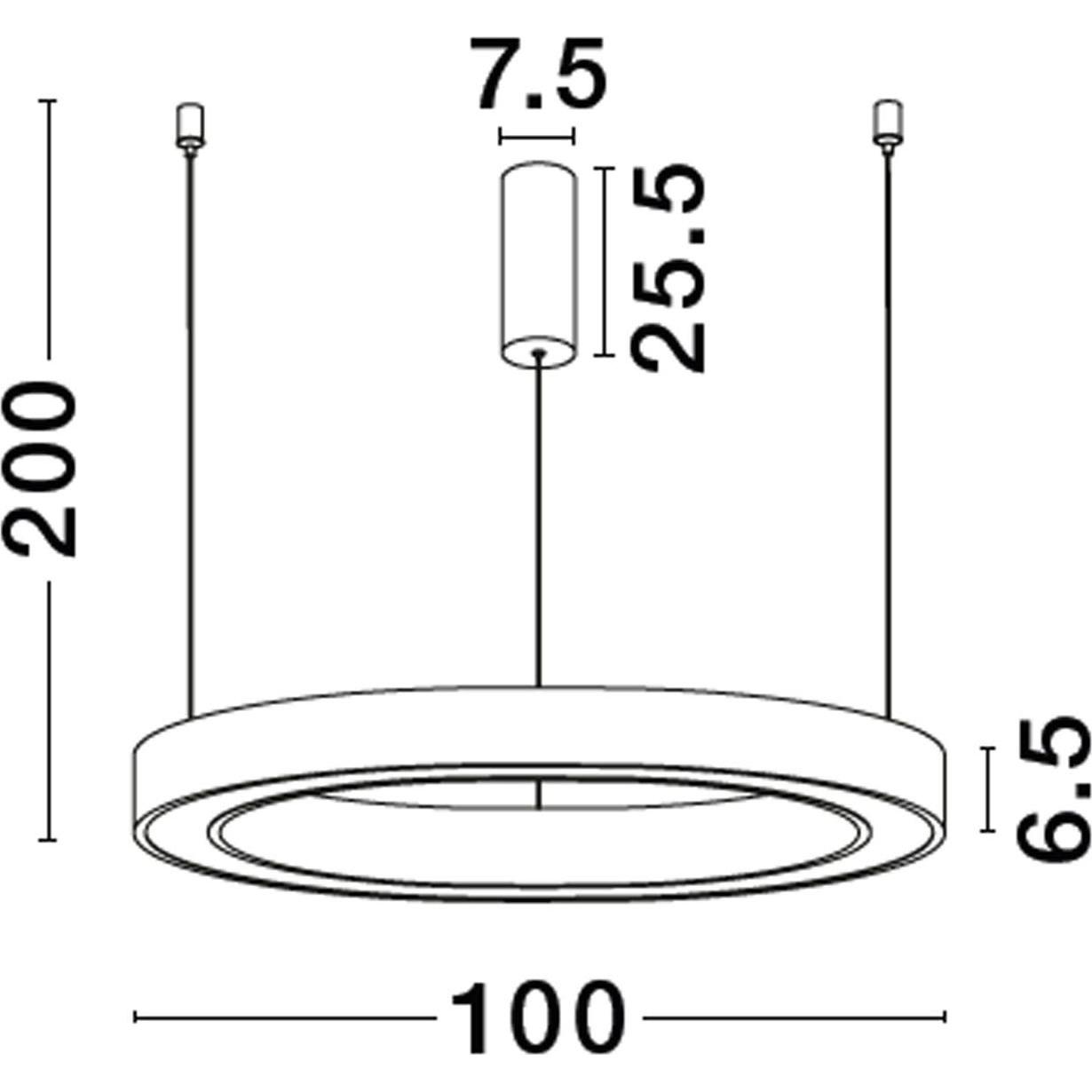 Thumbnail - Nova Luce, Pendelleuchte, STING LED Pendelleuchte Schwarz 60W Warmweiss 200x100cm dimmbar 9558607