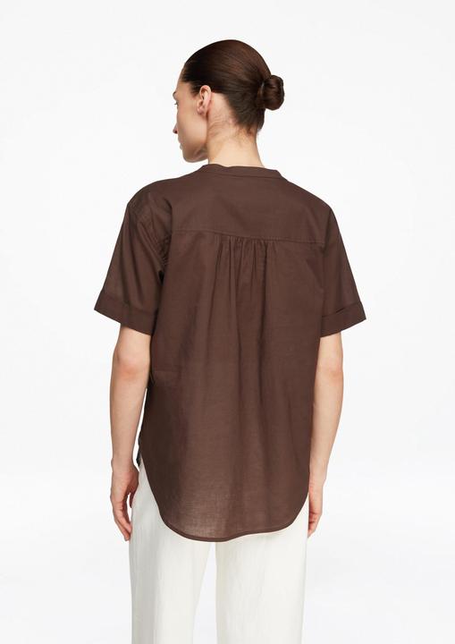 Immagine prodotto Comma Baumwoll-Voile-Kurzarmbluse mit Knopfleiste und Rundhalsausschnitt (40)