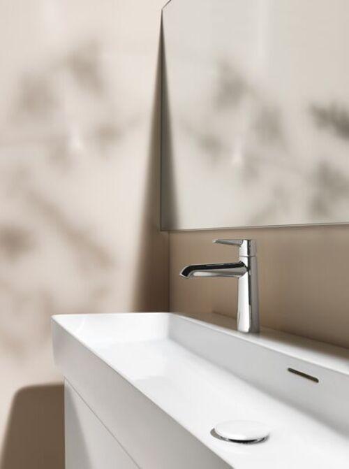 Actual product image Laufen Washbasin VAL 1200x420mm w ÜL 2 HL version white matt (420 mm, 1200 mm)