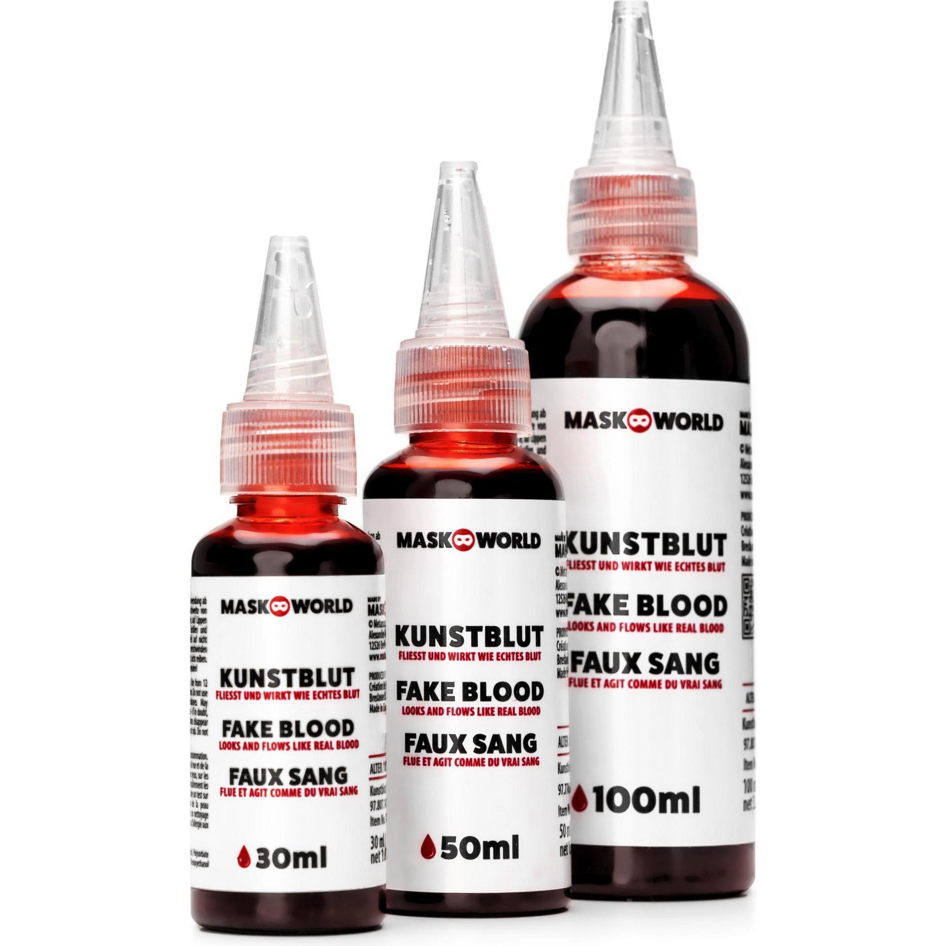 Maskworld Kunstblut Flasche mit Dosierspitze