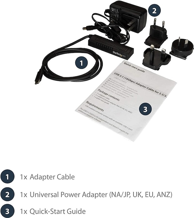 Immagine prodotto StarTech Cavo Adattatore USB-C A Sata (USB-C, 1 Porti)
