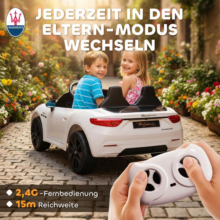 Actual product image Aiyaplay Kinder Elektroauto Kunststoff, Metall Weiss (12 V)