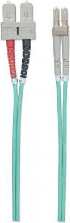 Actual product image Intracom INTELLINET 302716 Intellinet Fiber optic cable LC-SC duplex 2m 50/125 OM3 multimode 2mm Jacket (2 m)