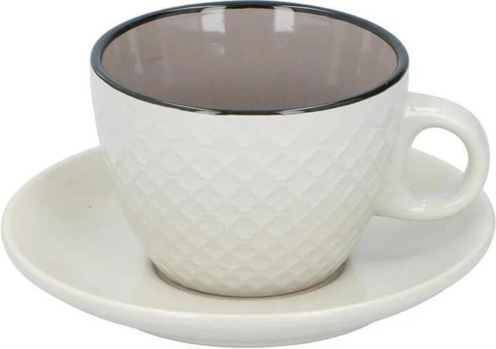 Actual product image Beanarella Cappuccino cups with saucers, made of porcelain, set of 4 (200 ml, 4 x)