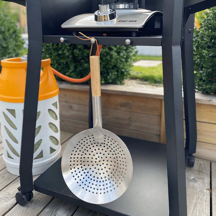 Actual product image Hot Wok L 53 cm - Rustfrit stål/bamboo - Sølvfarvet/nature