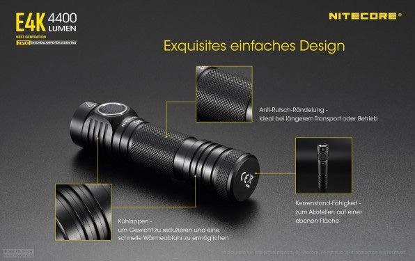 Image du produit Nitecore E4K - 4400 Lumen (11.75 cm, 4400 lm)