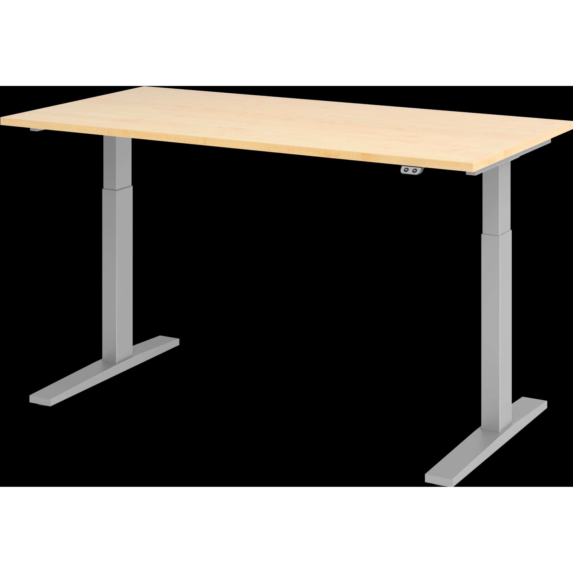 Hammerbacher, Schreibtisch, UPLINER-K-Schreibtisch, elek. verstellb,700-1200mm, BxT 1600x800mm, Ahorn-Dekor (1600 x 800 ...