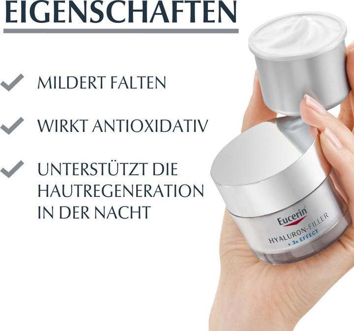 Immagine prodotto Eucerin Capsula di ricarica notturna HYALURON-FILLER + 3x EFFECT (50 ml, Crema notte)