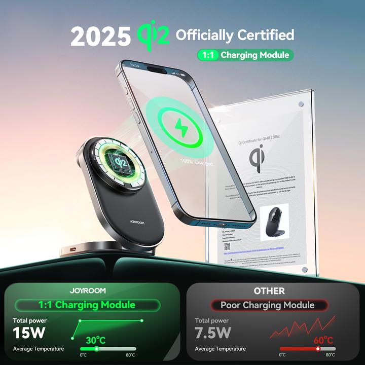 Actual product image Joyroom 3-in-1 Foldable Wireless Charger (15 W)