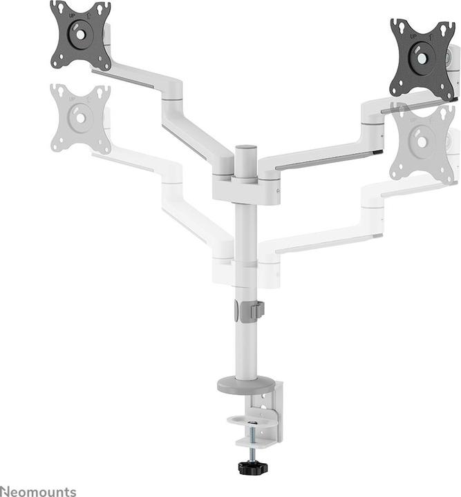 Actual product image Neomounts Table mount dual 100x100 -8kg 17-27"/h?v/incline/pivot/clamp/white? (Table, 27")