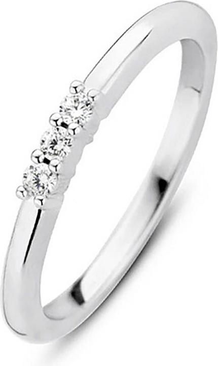 Produktbild Ti Sento Milano Ring mit drei Zirkonia 12133ZI (56, 925 Silber)