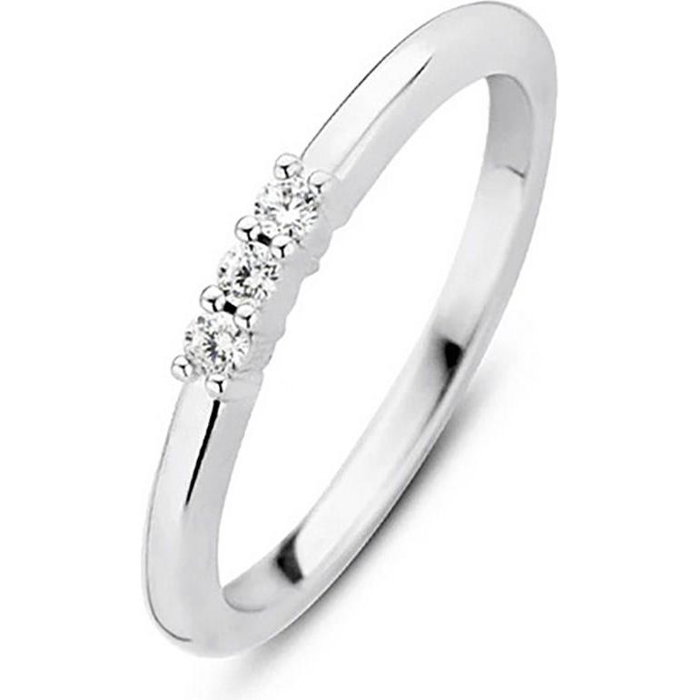 Ti Sento Milano, Ring, Ring mit drei Zirkonia 12133ZI, (56, 925 Silber)