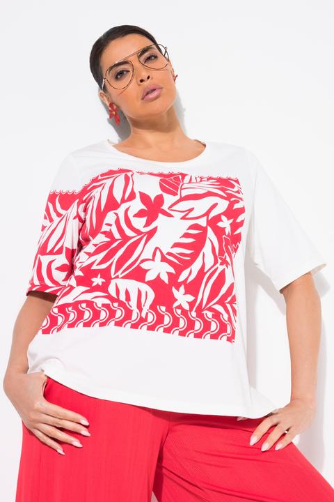 Produktbild Ulla Popken T-Shirt, Blätter, Classic, Rundhals, Halbarm (46, 48)