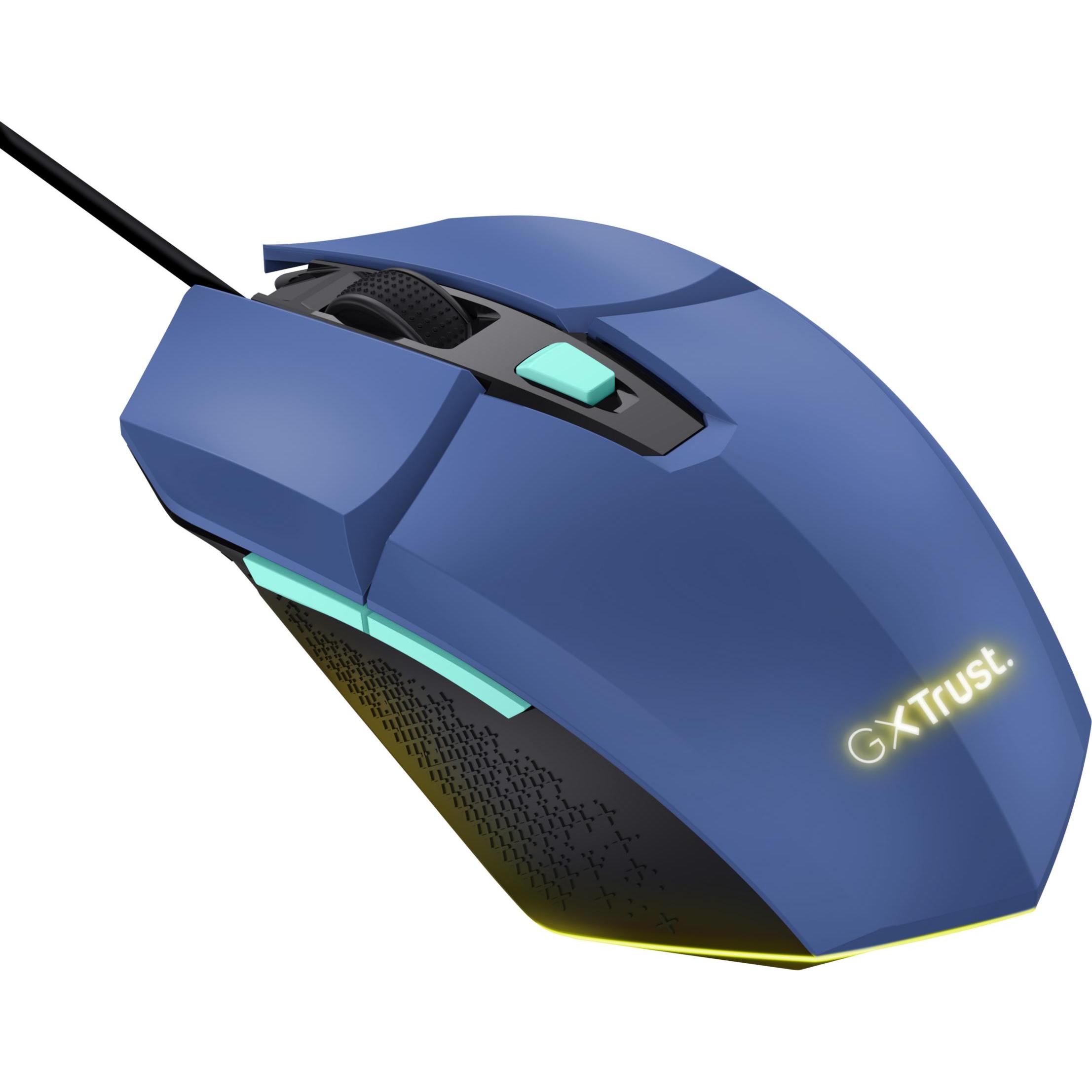 Thumbnail - Trust Gxt109b Felox Gaming Mouse Blue (Kabelgebunden), Maus, Blau