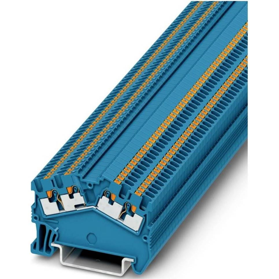 Phoenix Contact Klemmenblock blau 0.14...1.5 mm² (PTS 1,5/S-QUATTRO BU), Elektronikkabel + Stecker, Blau