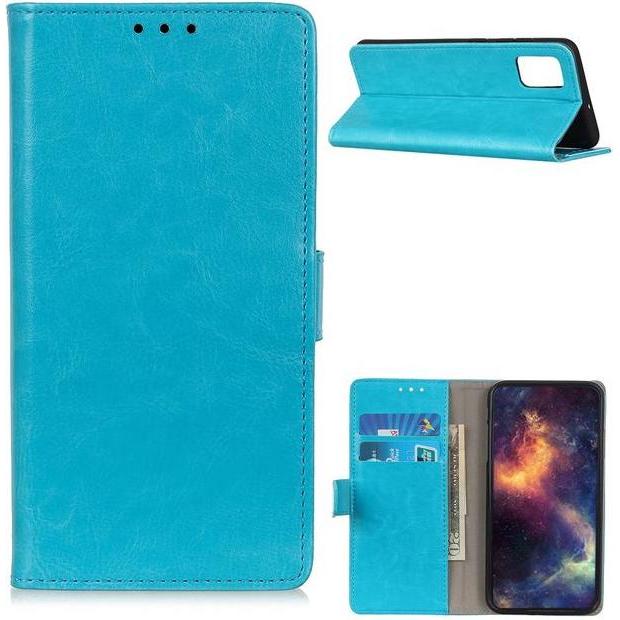 Thumbnail - MU Classic Crazy Horse Leder Bookcover Series (OnePlus 9 Pro), Smartphone Hülle, Blau