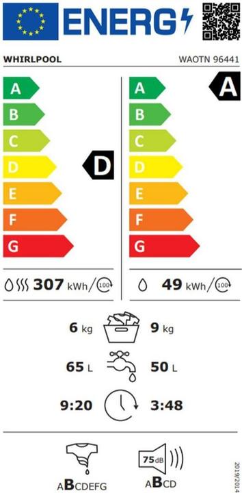 Energie-Label Whirlpool WAOTN 96441