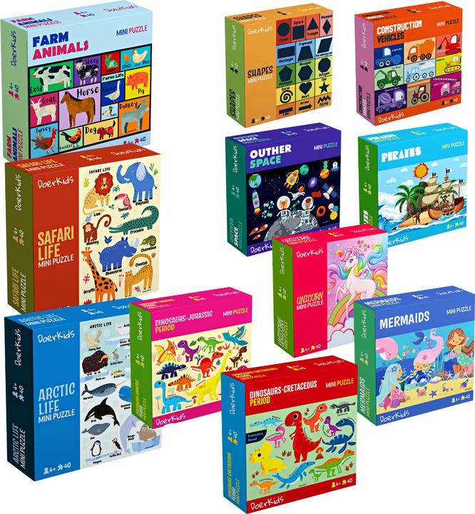 DoerKids Mini Puzzle 10+1 set (40 Teile)