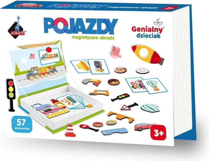Actual product image Askato Magnetic Puzzle - Vehicles (57 pieces)