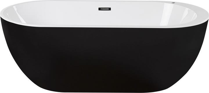 Produktbild Beliani Whirlpool Badewanne freistehend schwarz mit LED 170 x 80 cm NEVIS (264 l, 170 cm, 80 cm)