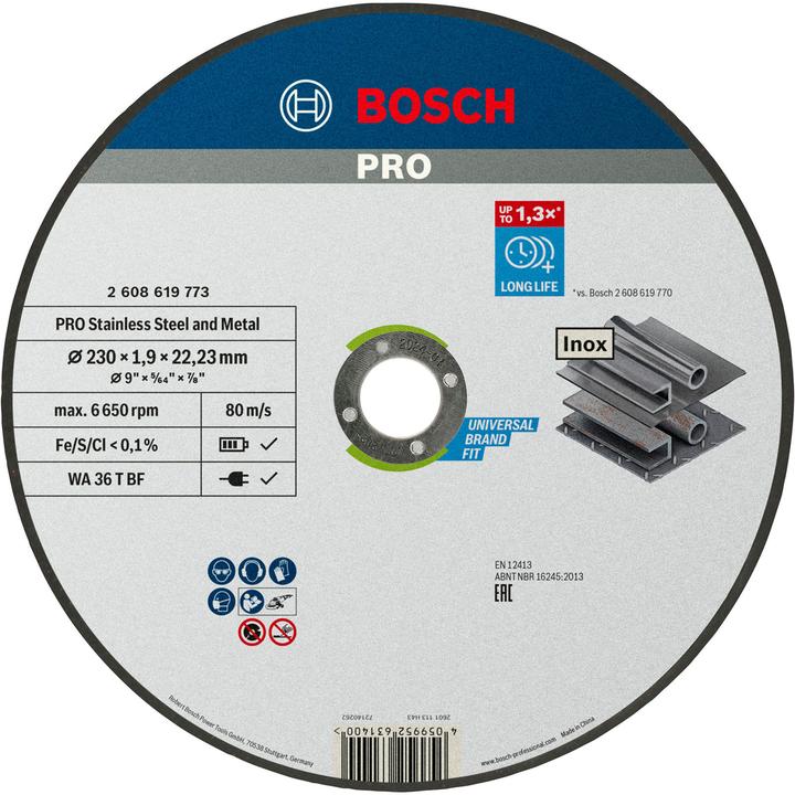 Actual product image Bosch Professional Zubehör PRO Stainless Steel and Metal cutting disc, 230 x 1.9 x 22.23 mm