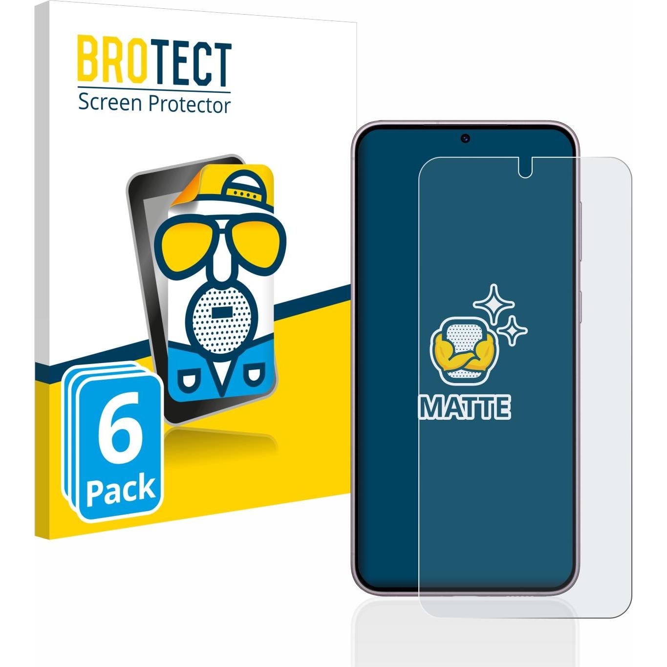 Thumbnail - BROTECT Entspiegelungs-Schutzfolie Displayschutz Matt (6 Stück, Samsung Galaxy S21), Smartphone Schutzfolie, Grau