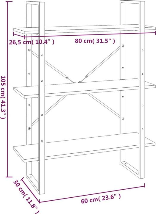 Image du produit VidaXL Elden (80 x 30 x 210 cm)