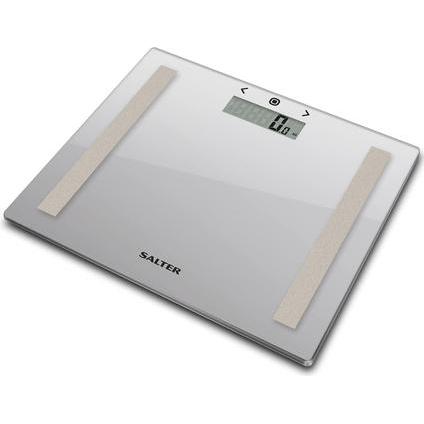 Salter, Personenwaage, 9113 SV3RAREU16 Compact Glass Analyser Bathroom Scales - Silver (150 kg)