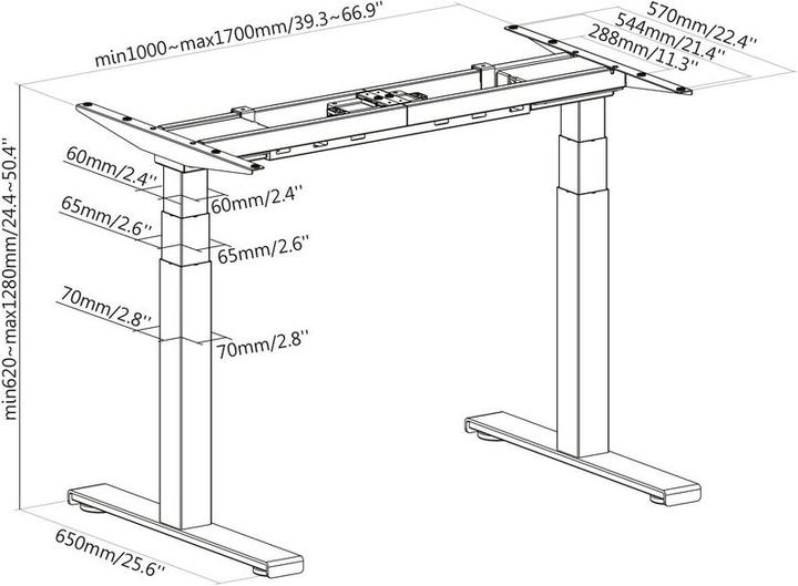 Produktbild Xantron Stehpult E7B-M16080G (80 x 160 cm)