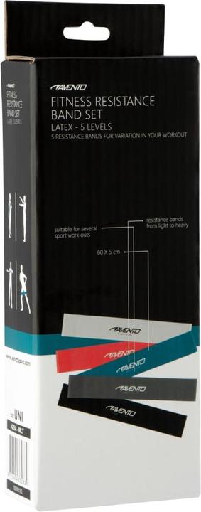 Produktbild Avento Strip exercise set 42SA 5pcs (0.60 m, Spezial Stark)