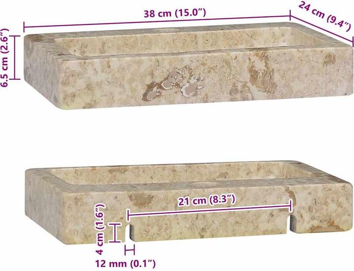 Produktbild vidaXL Becken (240 mm, 380 mm)