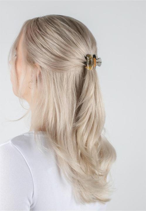 Immagine prodotto Trisa Capelli - Fermagli per capelli marmorizzati, grigio oro (2 pz.)