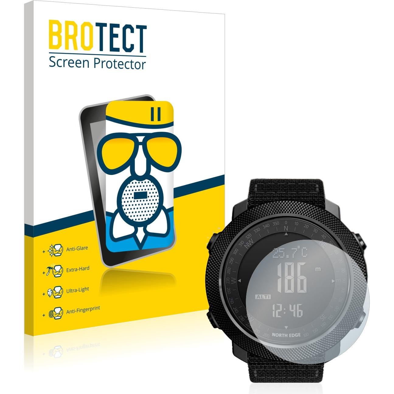 BROTECT AirGlass Panzerglasfolie Matt, Smartwatch Schutzfolie, Grau