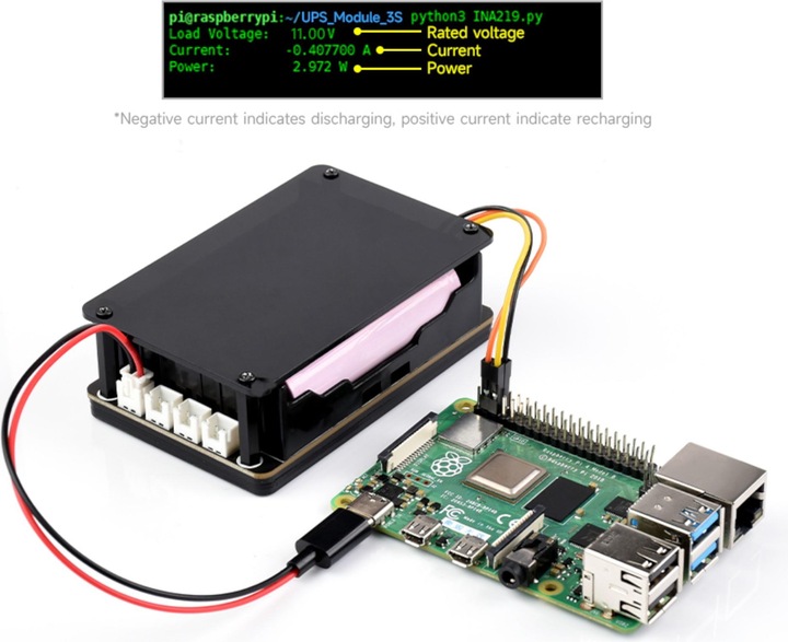 WaveShare UPS UPS module 5V 5A Uninterruptible 18650 battery board