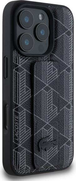 Actual product image Lacoste LCHCP16XGSPBSK iPhone 16 Pro Max 6,9" czarny/black hardcase Grip Stand Mono (Apple iPhone 16 Pro Max)