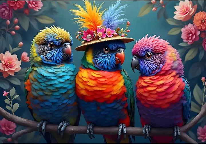 Produktbild Bluebird Rainbow Parrots (1000 Teile)