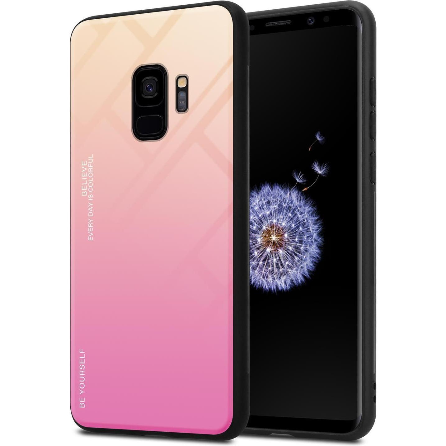 Thumbnail - Cadorabo TPU 2 Farben Glas Cover (Samsung Galaxy S9+), Smartphone Hülle, Schwarz