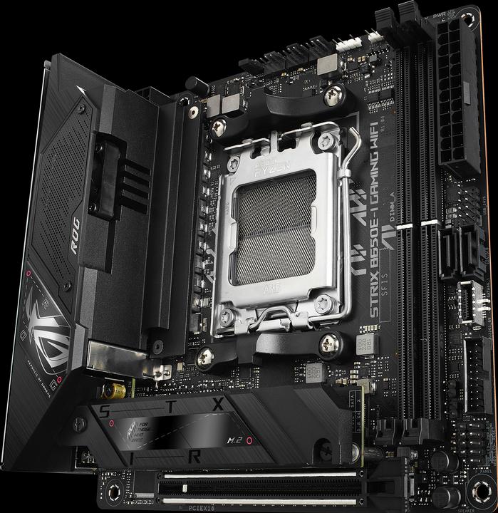 Actual product image ASUS ROG STRIX B650E-I GAMING WIFI (AM5, AMD B650E, Mini-ITX)