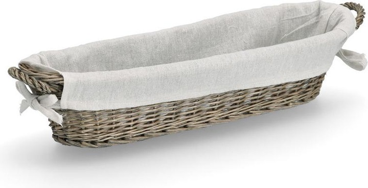Produktbild Zeller Present Baguette-Korb mit Beutel, Weide/Canvas